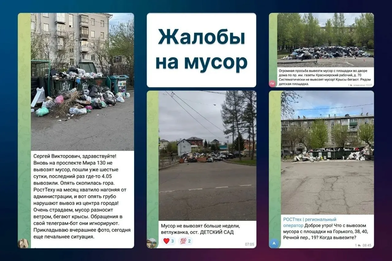 Верещагин связал рост жалоб с тем, что в мае–июне горожане массово выносят хлам; власти предлагают координировать выставление контейнеров, увеличить рейсы регоператора и запустить новый канал связи для обращений.