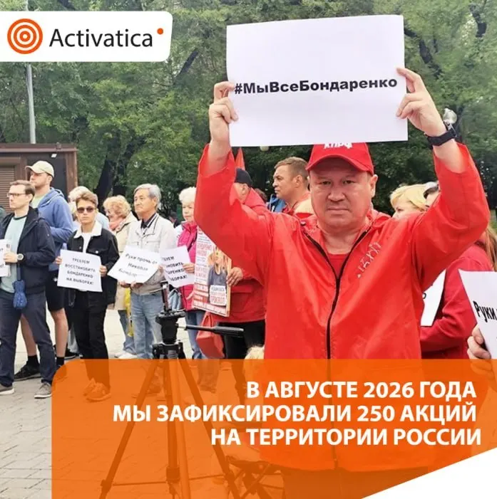 По итогам августа 2026 года зафиксировано примерно 250 протестных акций по всей стране. Темы — выборы, антивоенная риторика и ограничения в интернете.