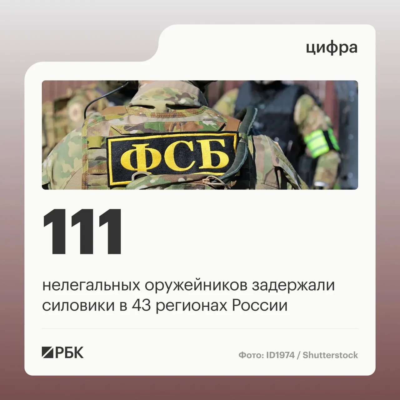 111 участников задержаны; выявлена подпольная сеть мастерских по переделке гражданского оружия и его сбыту в 43 регионах.